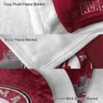 alabama crimson tide grunge texture crimson blanket premium grade