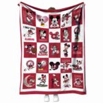 alabama crimson tide mickey minnie crimson white blanket best selling