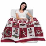 alabama crimson tide mickey minnie crimson white blanket latest model