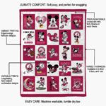 alabama crimson tide mickey minnie crimson white blanket new arrival