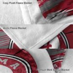 alabama crimson tide paint streaks crimson white blanket best selling