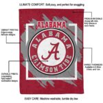 alabama crimson tide splatter effect crimson blanket best selling