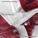 alabama crimson tide striped pattern crimson blanket best selling