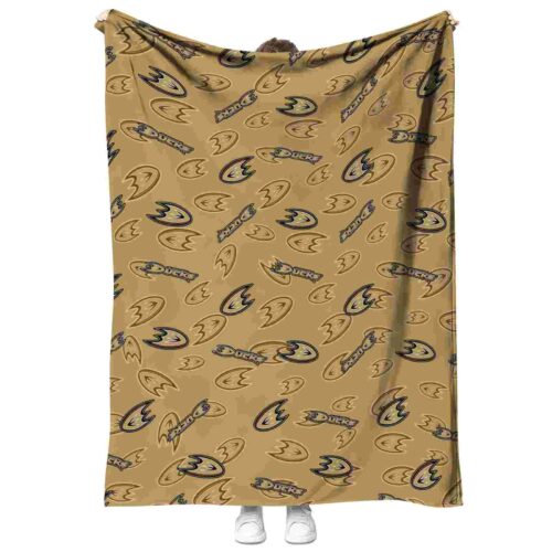 anaheim ducks diehard fans gold blanket best selling