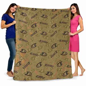 anaheim ducks diehard fans gold blanket fashion forward