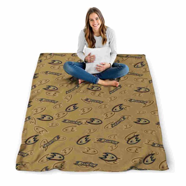 anaheim ducks diehard fans gold blanket high quality