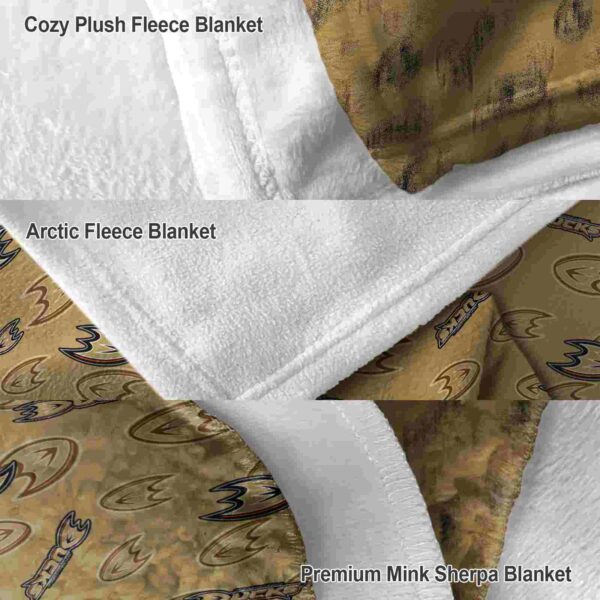 anaheim ducks diehard fans gold blanket premium grade