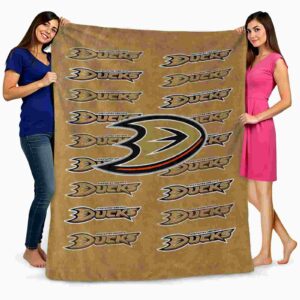 anaheim ducks fan pride gold blanket fashion forward