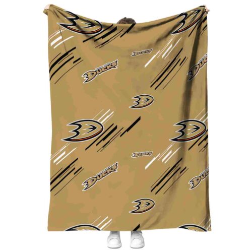 anaheim ducks fan spirit gold blanket best selling