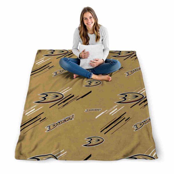 anaheim ducks fan spirit gold blanket high quality