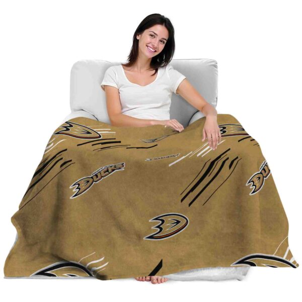 anaheim ducks fan spirit gold blanket latest model