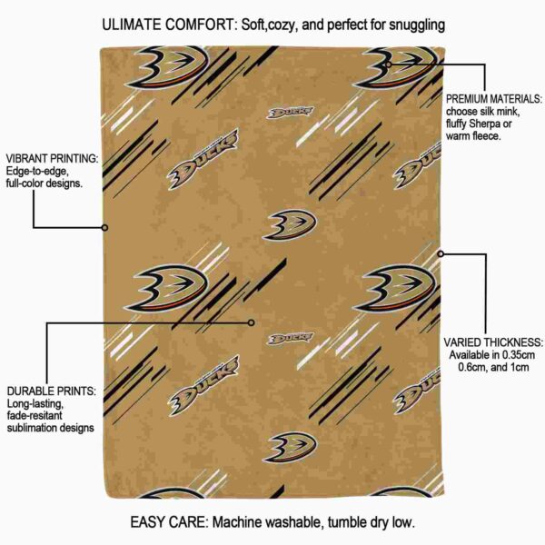 anaheim ducks fan spirit gold blanket new arrival