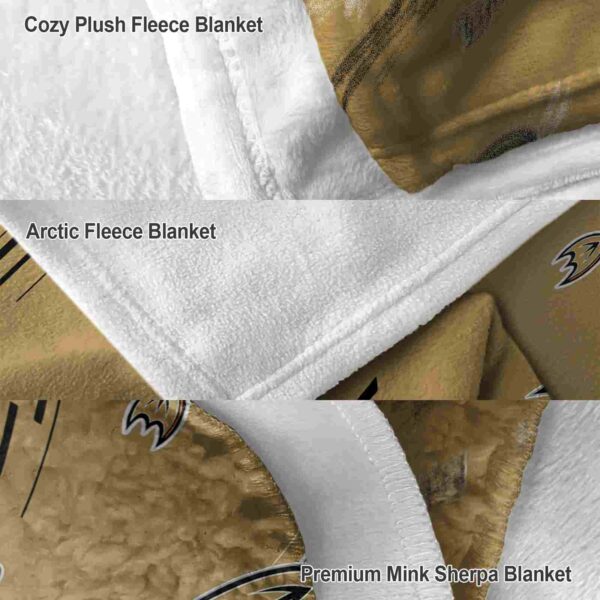 anaheim ducks fan spirit gold blanket premium grade