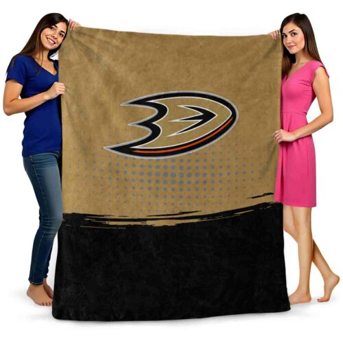 anaheim ducks gradient dots gold blanket fashion forward