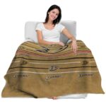 anaheim ducks striped pattern gold blanket best selling