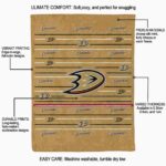 anaheim ducks striped pattern gold blanket best selling