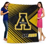 appalachian state mountaineers diagonal stripes black blanket best selling