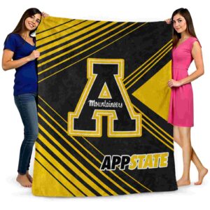 appalachian state mountaineers diagonal stripes black blanket fashion forward