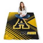 appalachian state mountaineers diagonal stripes black blanket best selling