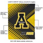 appalachian state mountaineers diagonal stripes black blanket best selling