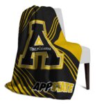 appalachian state mountaineers diagonal stripes black blanket best selling