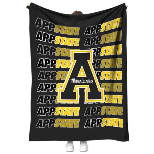 appalachian state mountaineers fan pride black blanket best selling