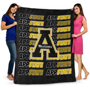 appalachian state mountaineers fan pride black blanket fashion forward