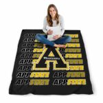 appalachian state mountaineers fan pride black blanket best selling