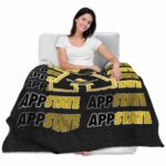 appalachian state mountaineers fan pride black blanket best selling