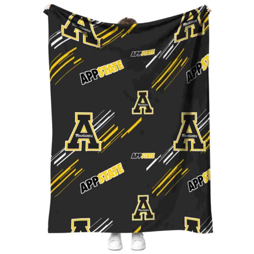 appalachian state mountaineers fan spirit black blanket best selling