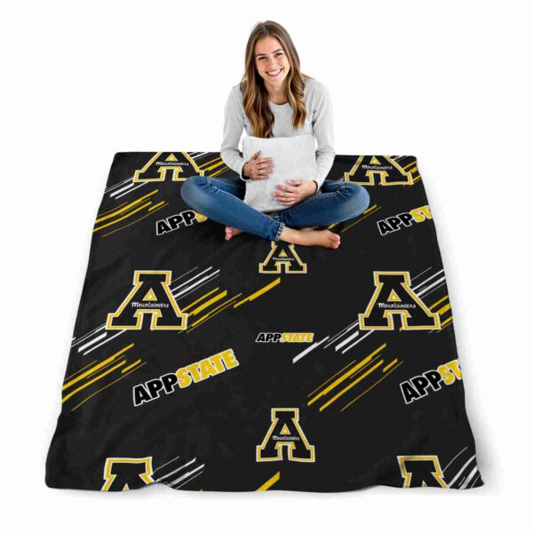 appalachian state mountaineers fan spirit black blanket high quality