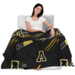 appalachian state mountaineers fan spirit black blanket latest model