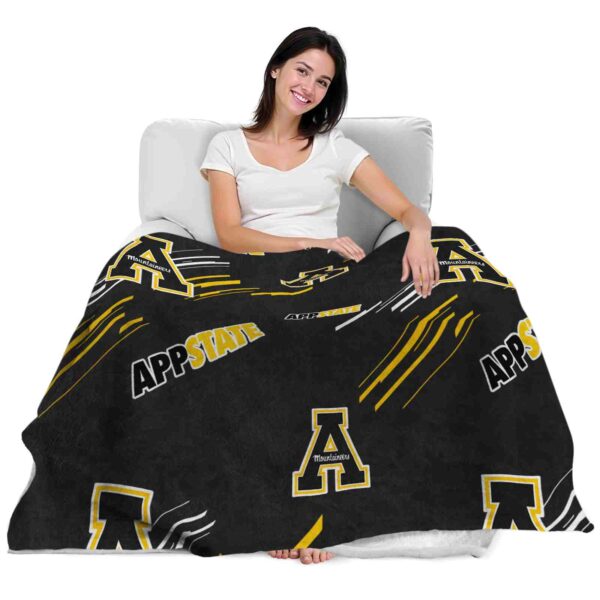 appalachian state mountaineers fan spirit black blanket latest model