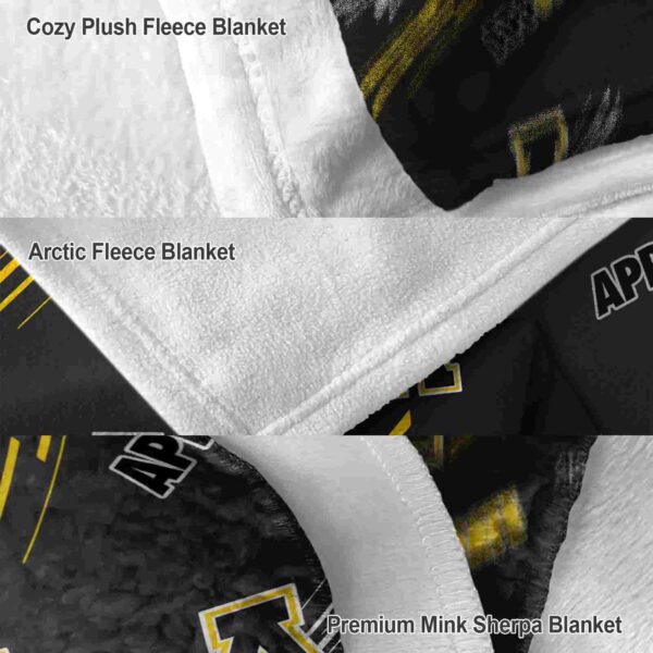 appalachian state mountaineers fan spirit black blanket premium grade