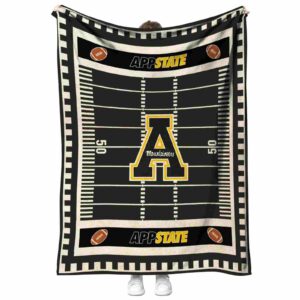 appalachian state mountaineers football field black blanket best selling