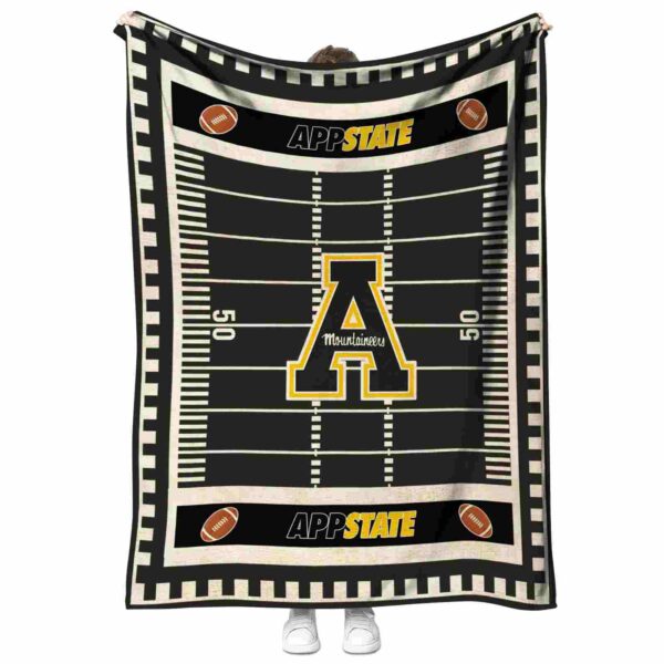 appalachian state mountaineers football field black blanket best selling