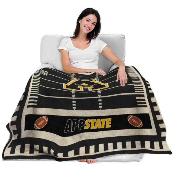 appalachian state mountaineers football field black blanket latest model