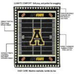 appalachian state mountaineers football field black blanket new arrival