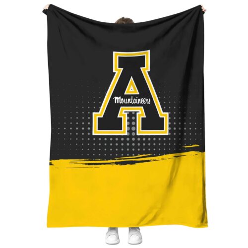 appalachian state mountaineers gradient dots black blanket best selling