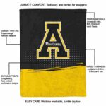 appalachian state mountaineers gradient dots black blanket new arrival