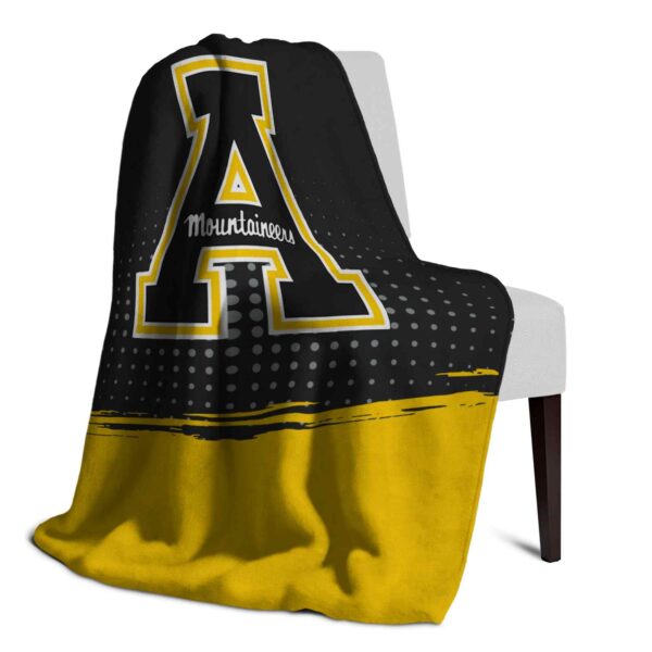 appalachian state mountaineers gradient dots black blanket top rated