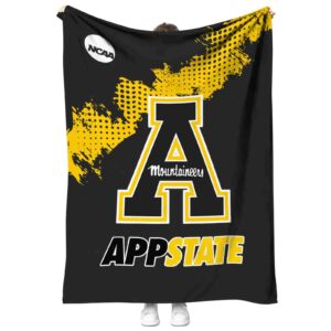 appalachian state mountaineers grunge texture black blanket best selling