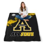 appalachian state mountaineers grunge texture black blanket high quality