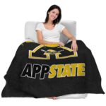 appalachian state mountaineers grunge texture black blanket latest model