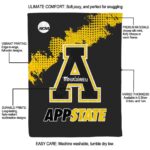 appalachian state mountaineers grunge texture black blanket new arrival