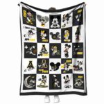 appalachian state mountaineers mickey minnie black white blanket best selling