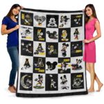 appalachian state mountaineers mickey minnie black white blanket best selling