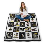 appalachian state mountaineers mickey minnie black white blanket best selling
