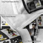 appalachian state mountaineers mickey minnie black white blanket best selling