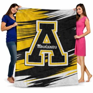 appalachian state mountaineers paint streaks black white blanket fashion forward